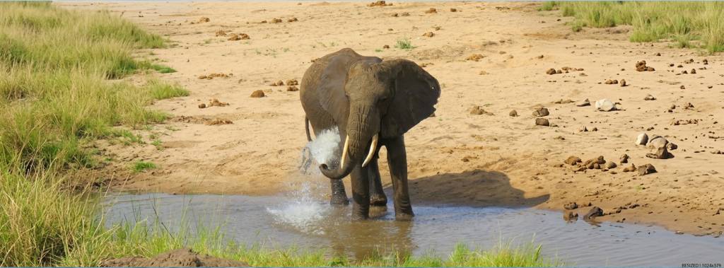 elephant during safari from zanzibar